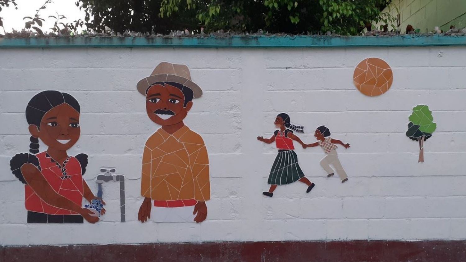 Mural Escuela Oficial Urbana Mixta – San Andrés Sajcabajá, Quiché, Guatemala